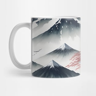 Serene Mount Fuji Sunset - Peaceful River Scenery Mug